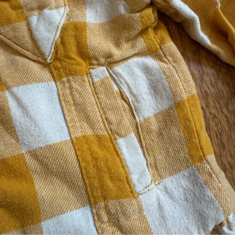 Janie & Jack Brown Ruffled Skirt for toddlers & Yellow plaid shacket in 2t